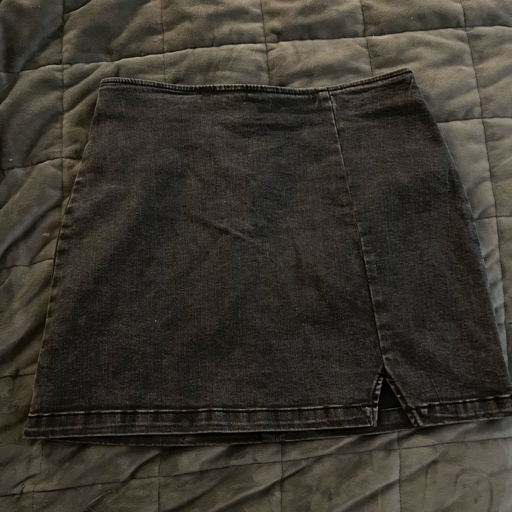 Wild Fable Black Denim Skirt with Slit